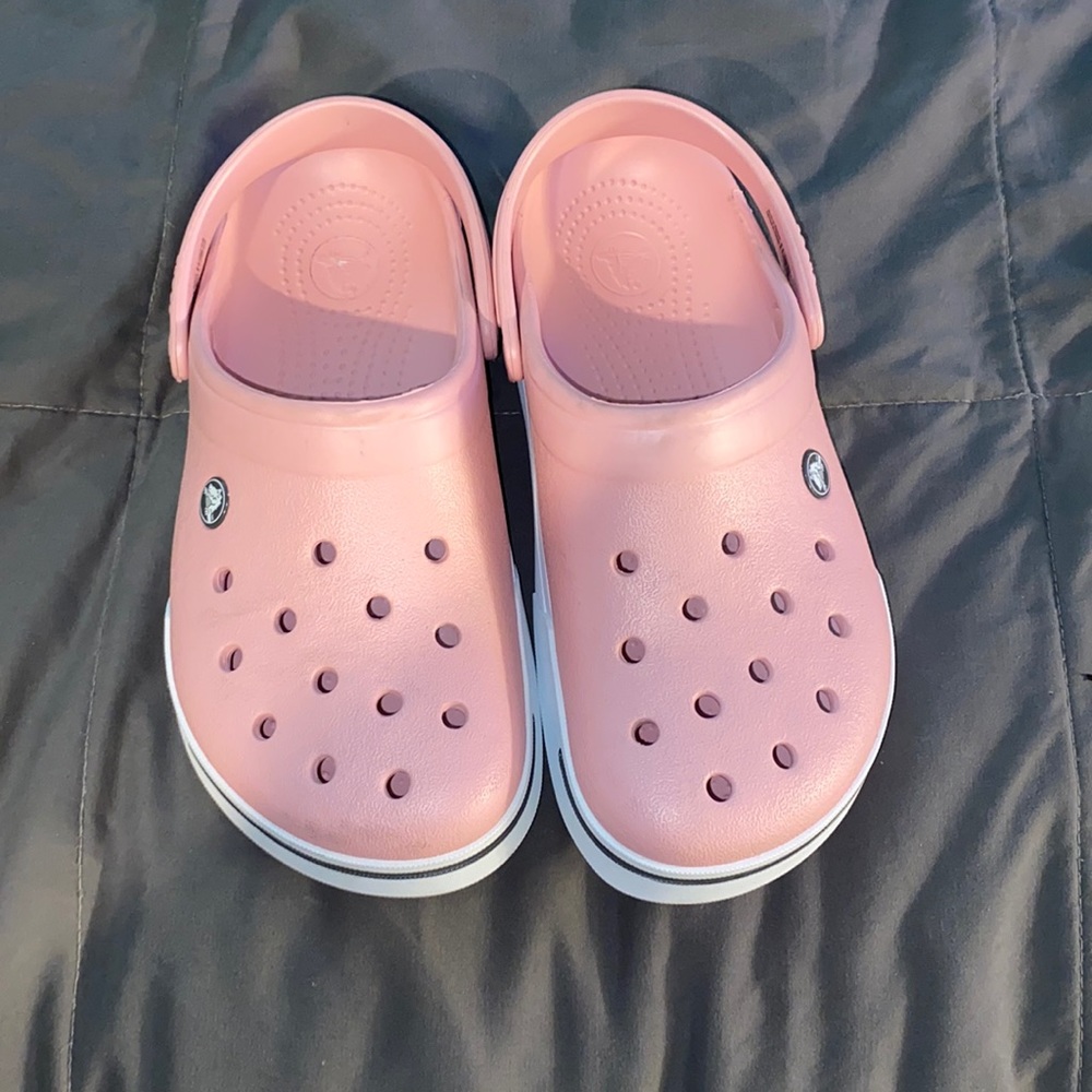 Pink crocs